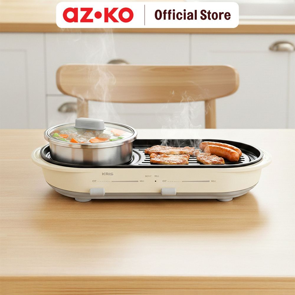 Jual AZKO Kris Hotpot & Grill Detachable 1800 watt - Putih Grill ...