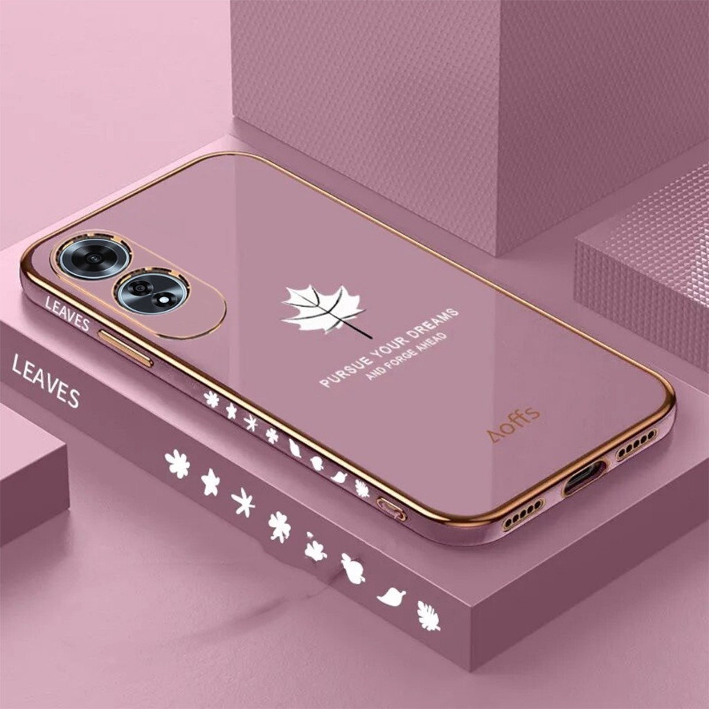 Jual Case Maple Oppo A60 Terbaru Casing Maple Elektro Plating FREE Tali ...