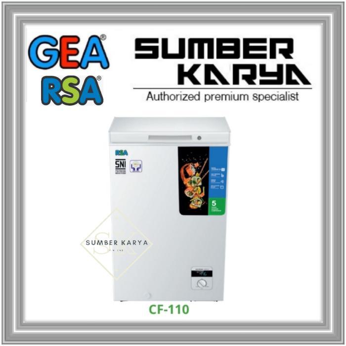 Jual RSA GEA Chest Freezer CF110 CF 110 96L Putih Kapasitas 60kg 94W ...