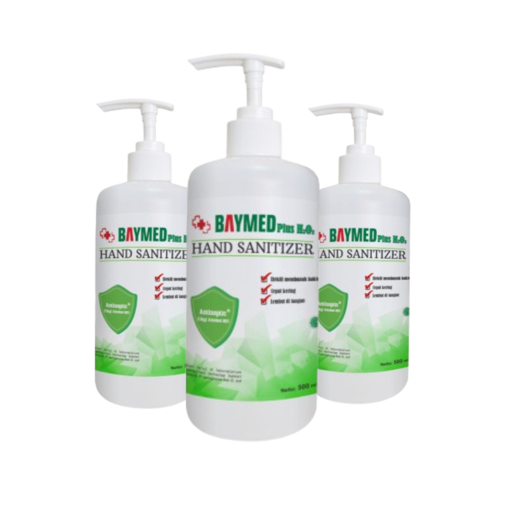 Jual BAYMED Plus H2O2 500ml Hand Sanitizer Efektif untuk Kebersihan ...