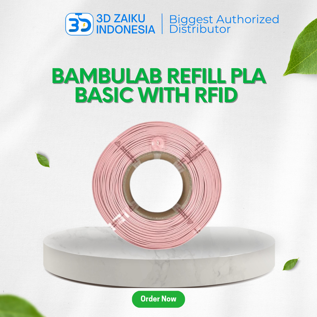 Jual Bambulab Refill PLA Basic 3D Printer Filament Smooth Surface 1 KG ...