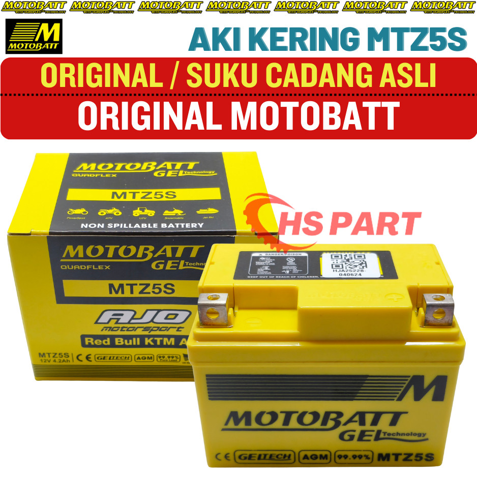 Jual Aki Kering Motobatt Motor Kawasaki GTZ5S New Athlete 125