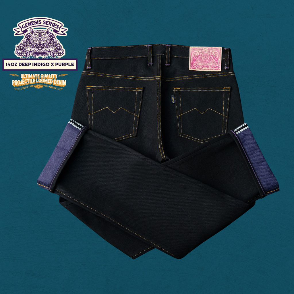 Jual DEFECT SALE! Sage Denim Genesis Series : 14oz Deep Indigo x Purple ...