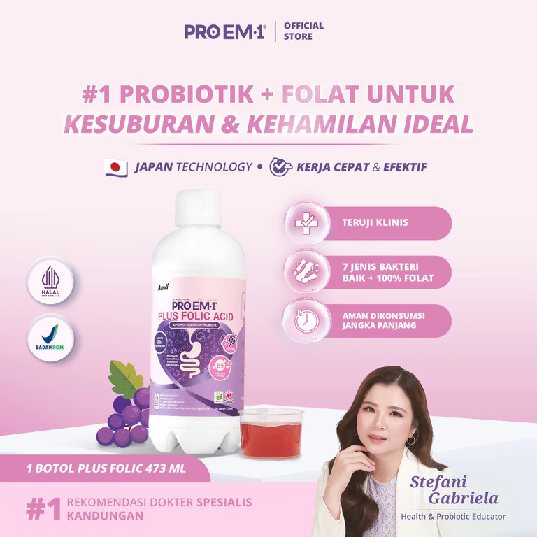Jual [MUNDAE] PRO EM 1 Plus Folic Acid 473ml Pregnancy & Breast-Feeding ...