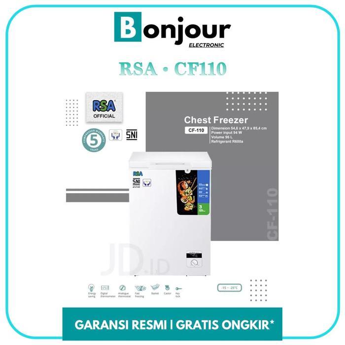 Jual Freezer RSA 100L CF110 Chest Freezer Box 100 Liter RSA CF110 100L ...