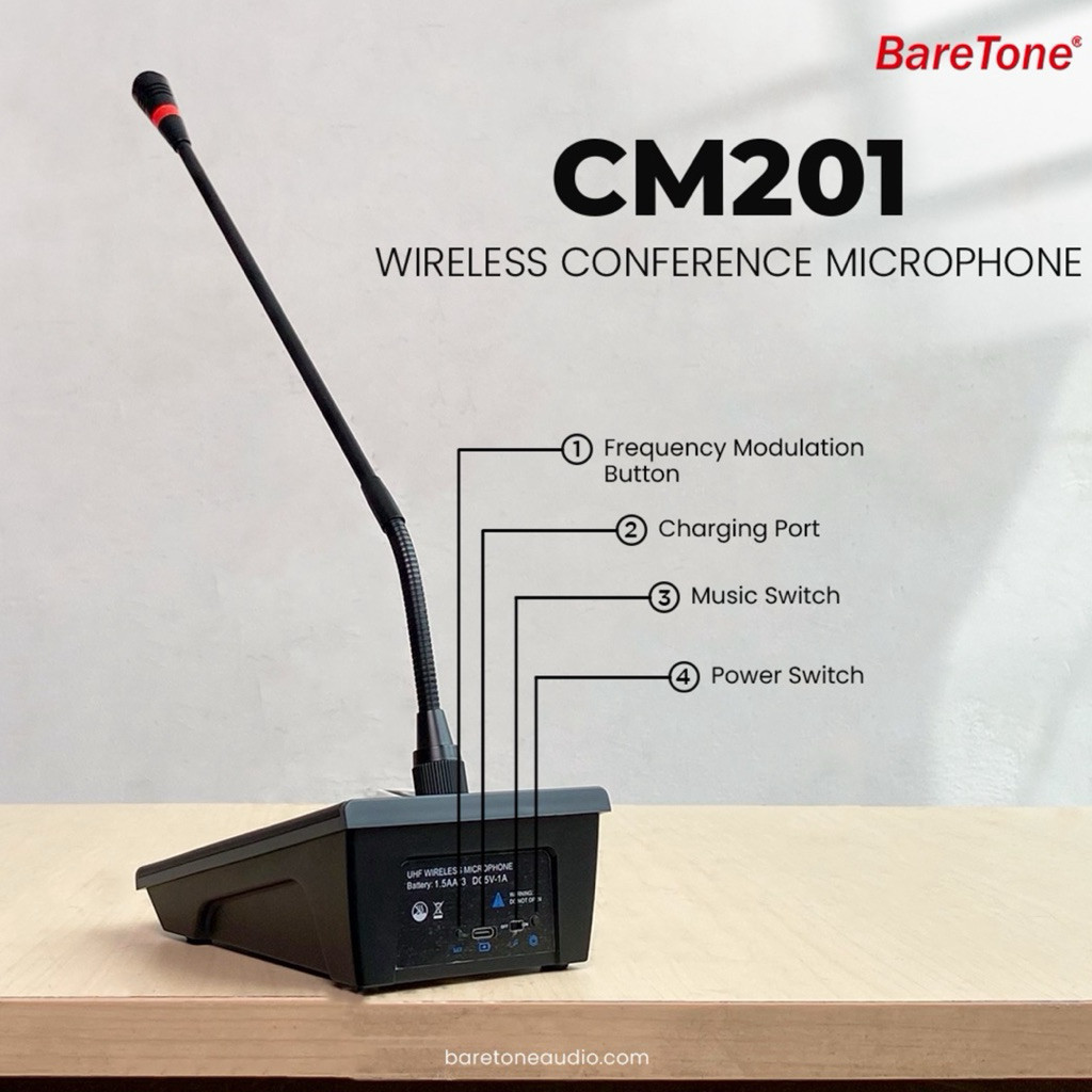 Jual Mic Wireless Conference podium Baretone CM201/ CM 201 / CM-201 ...
