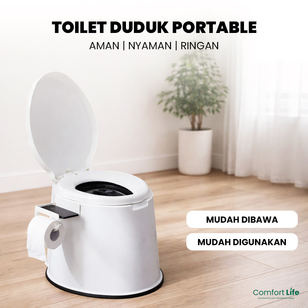 COMFORT LIFE Kursi Toilet Duduk Portable WC Pispot Untuk Lansia Dan Ibu Hamil