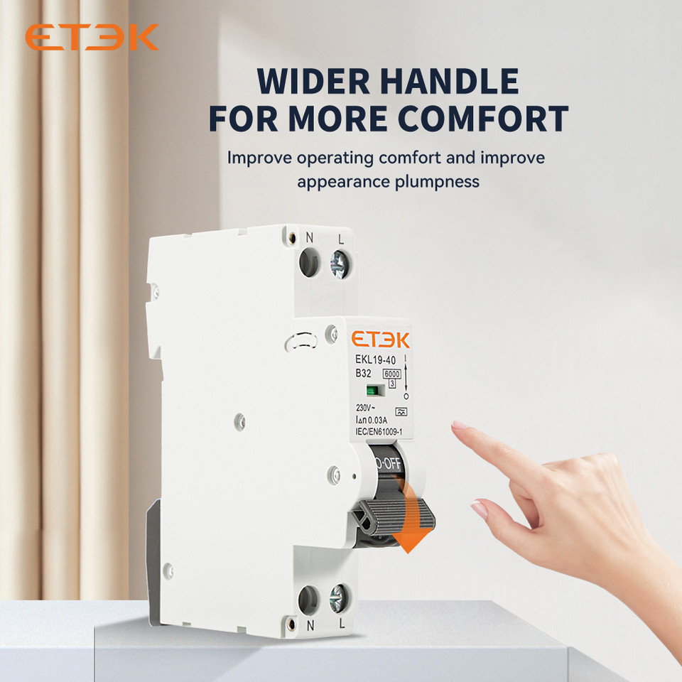 Jual ETEK RCBO Type A Residual Automatic Circuit Breaker 6KA 1P+N 2P ...