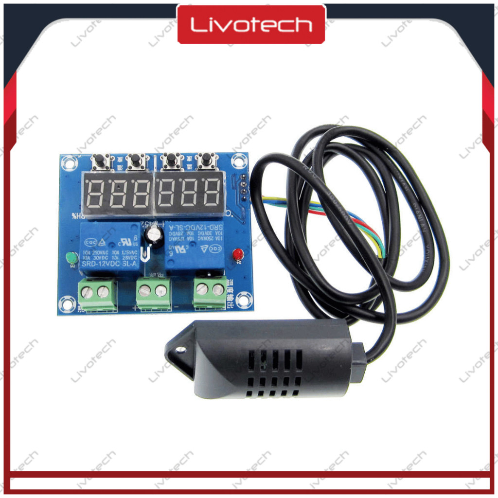 Jual LIVO Temperature Humidity Control Thermostat Hygrostat 12V XH-M452 ...