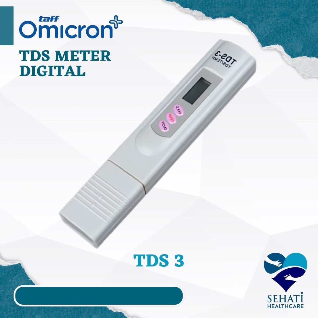 TDS 3 Meter Alat Ukur Hidroponik Tester Cek Pengukur Air Minum Akuarium PPM Nutrisi Kolam Water Quality Tester TDS-3 Kesehatan
