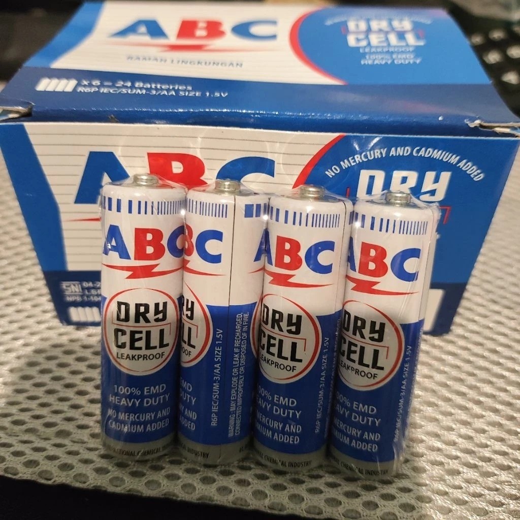 Jual 1 PACK ISI 4 BATERAI BATRE ABC ALKALINE BIRU AA A2 SEDANG BATRE ...