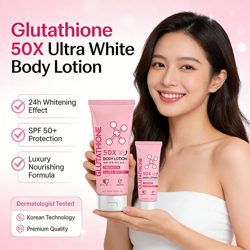 Jual Glutathione 50X Whitening Lotion 100g Badan Glowing Cerah Putih dalam  7 Hari Body Lotion Pemutih Kulit dengan Kolagen & Vitamin C Melembapkan &  Mencerahkan Kulit Kusam Untuk Semua Jenis Kulit Pria