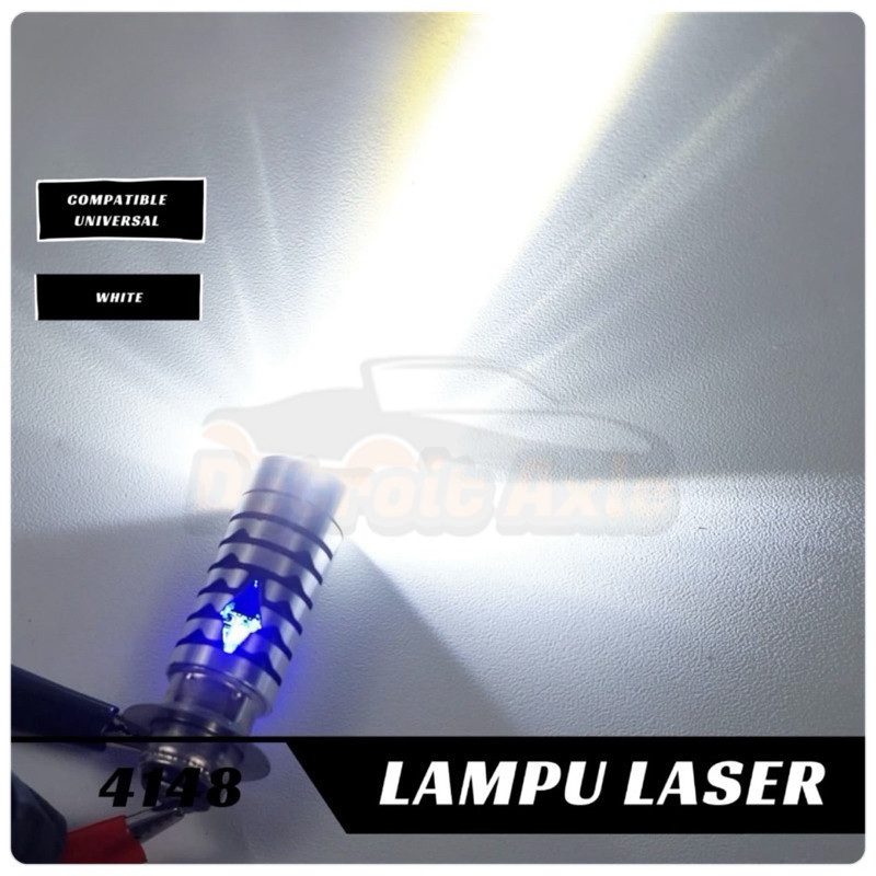 Detroit Lampu Utama Motor Led Laser P15D / Jauh Dekat 2 Warna Putih Kuning + Devil Biru / Bohlam Motor / Lampu Motor