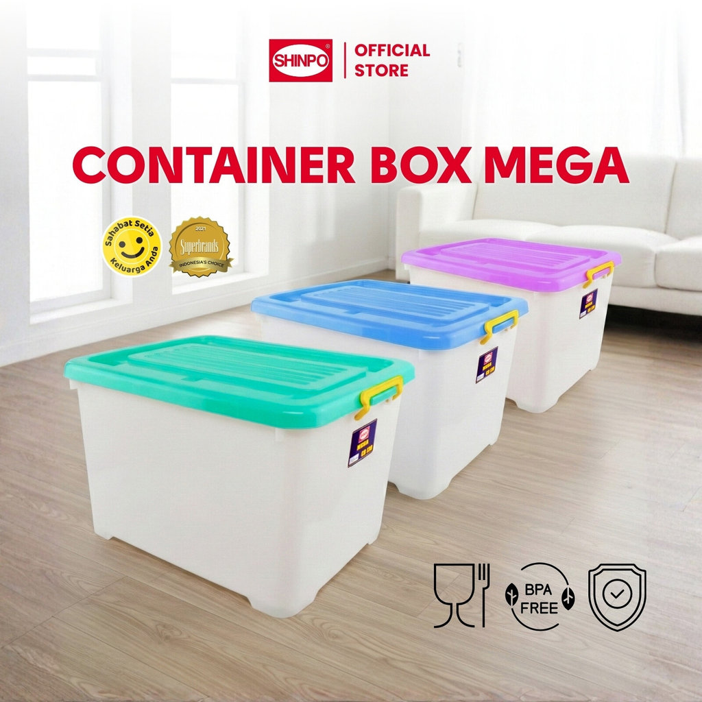 Jual SHINPO Kontainer Plastik Dengan Roda Mega Container Box Kotak ...
