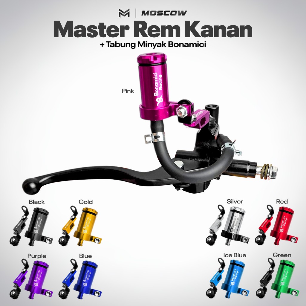 Jual MASTER REM KANAN + TABUNG MINYAK REM BONAMICI RACING INCLUDE ...