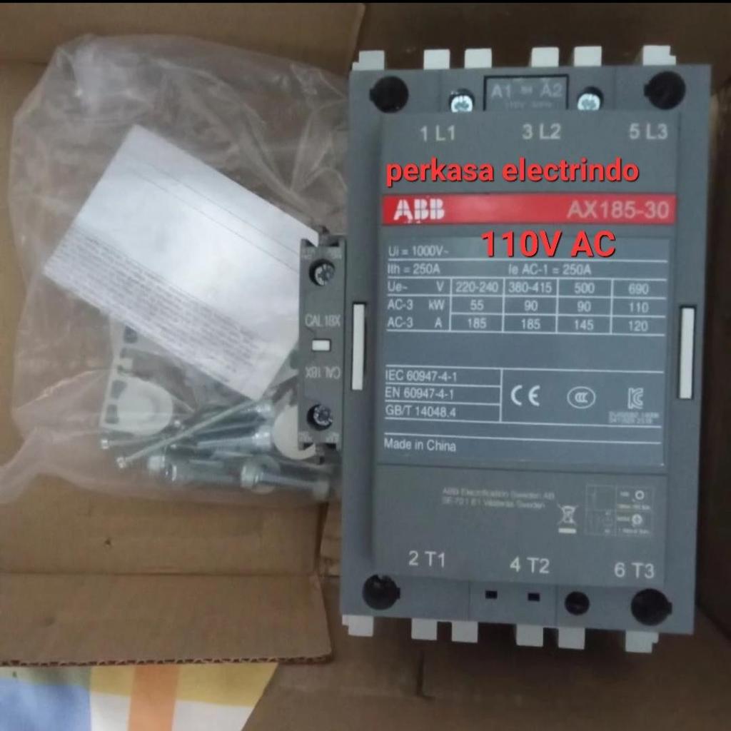 Jual Kontactor contactor ABB AX185-30 110V AC Original | Shopee Indonesia