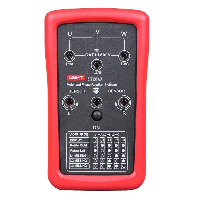 Jual UNI-T UT261A UT261B 3 Phase Sequence Meter Phase Missing Motor ...