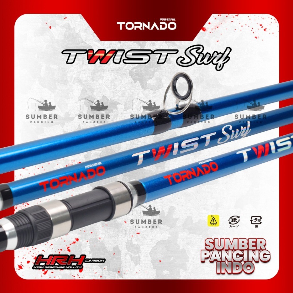 Jual TORNADO Joran Pancing Spinning TWIST SURF CARBON 390cm - 450cm ...