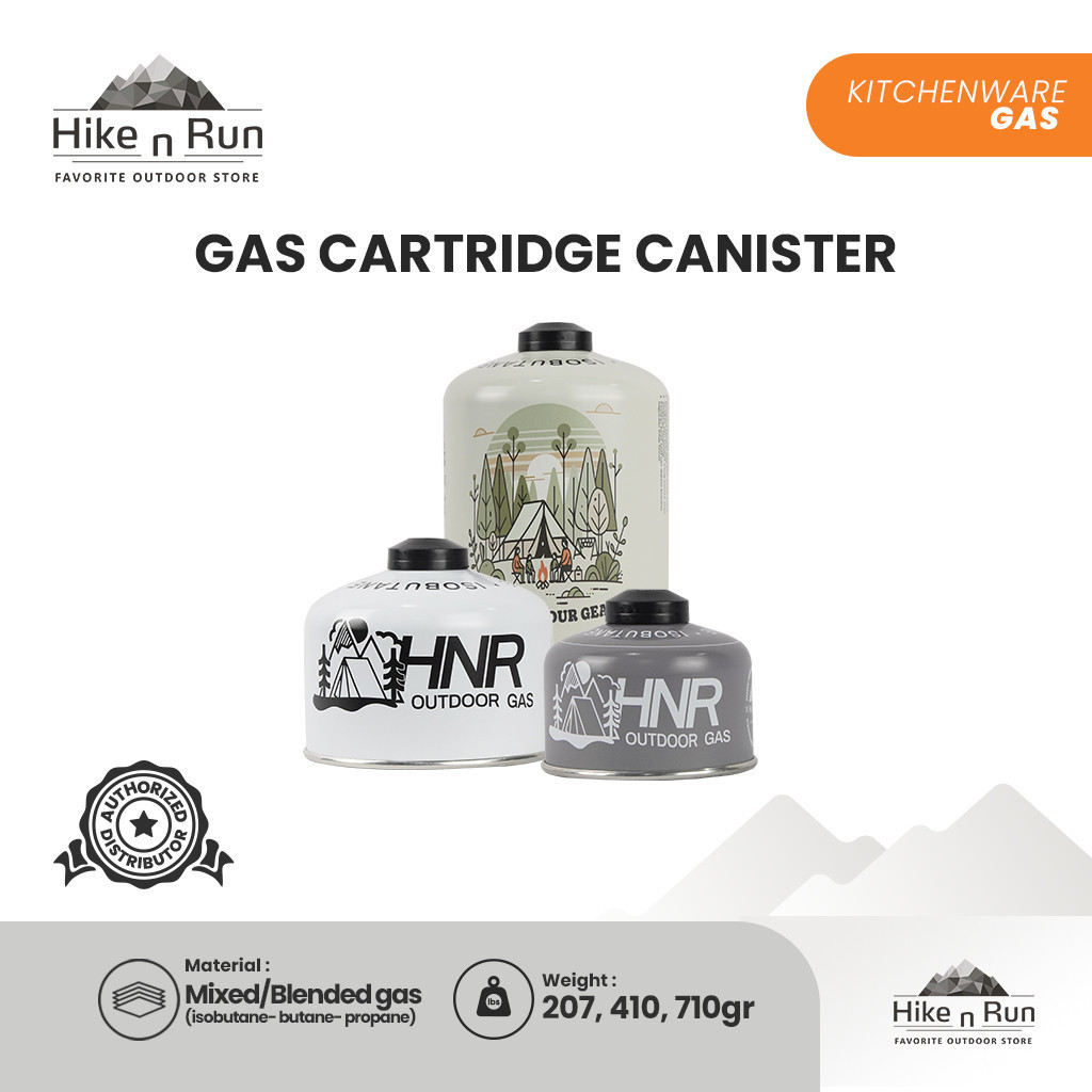 [SUDAH TERISI] Hike n Run Gas Canister Portable Gas Camping Hiking Sudah Isi 110g 230g 450g Ultralight Gas HNR Ultralight Butane Isobutane