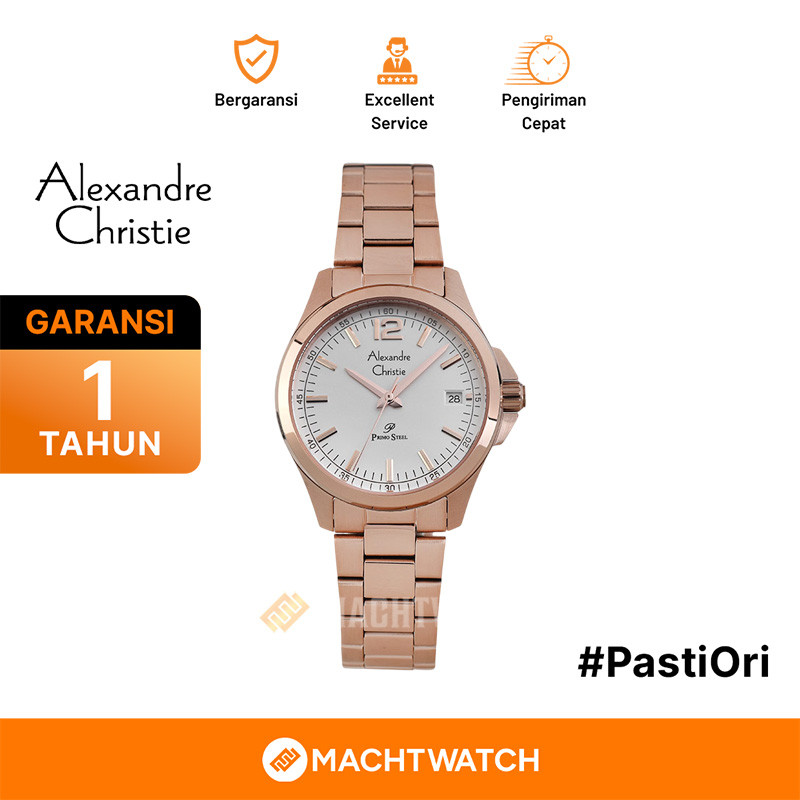 Jam Tangan Wanita Alexandre Christie Primo Steel AC 1031 LD…