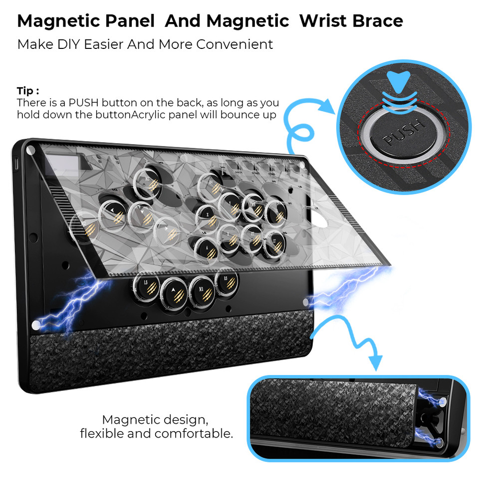 Jual Haute42 Magnetic C-AT Leverless Fightstick Hitbox Controller For ...