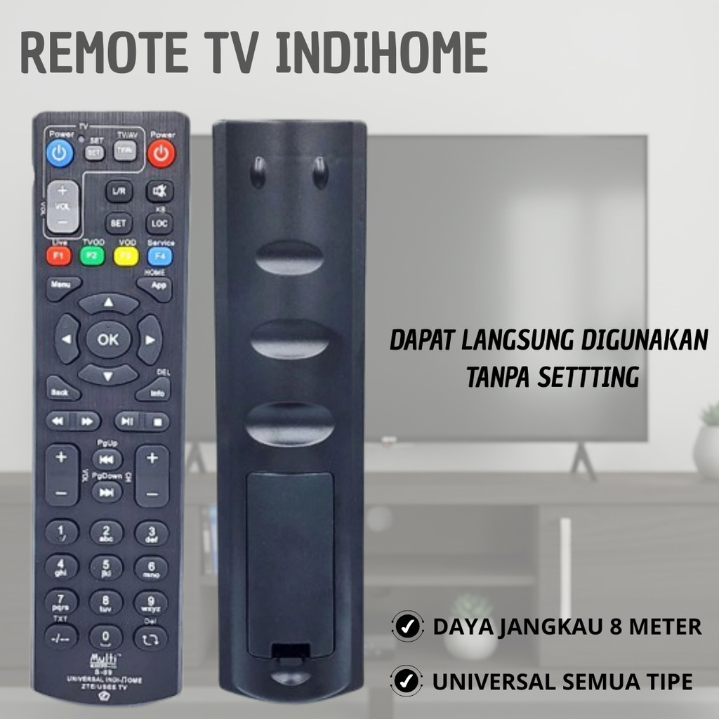 Jual Remot Remote TV Universal Semua Tipe / Remot Receiver STB INDIHOME ...
