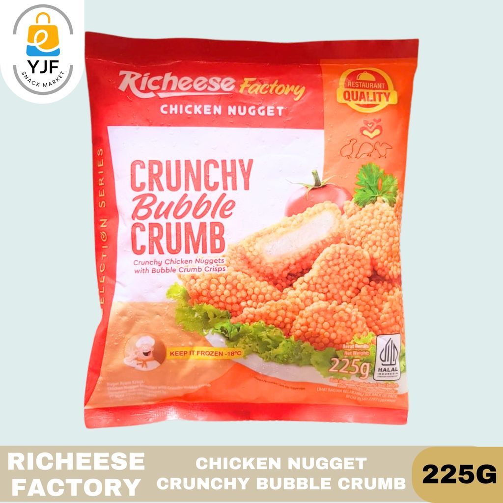 Jual Richeese Factory Chicken Nugget Crunchy Bubble Crumb 225g / Naget ...
