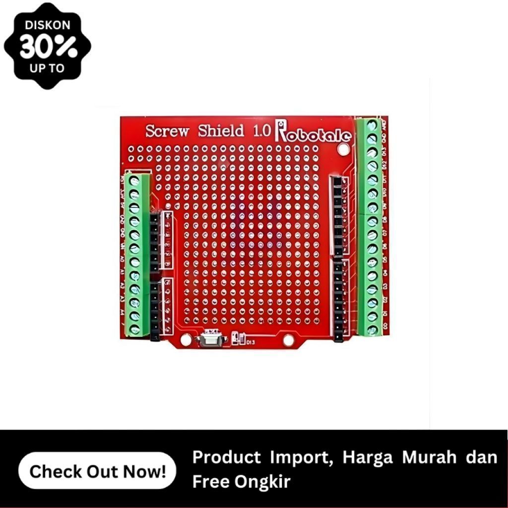Jual Terminal Block Shield Arduino Uno R3 Screw Expansion Board DIY Kit ...