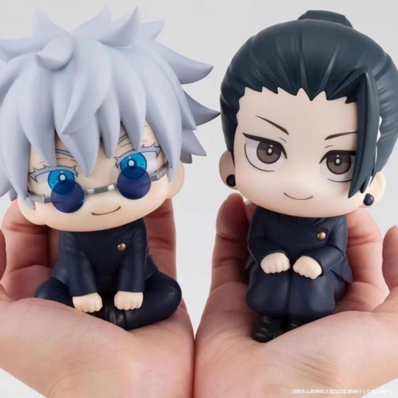Figurines Anime Fushiguro Toji, Geto Suguru Et Gojo Satoru – Assis Version 12/14 Cm – Set De 3 En PVC – Collection Décoration Cadeau Fan