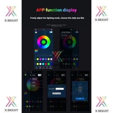 Lampu Kolong Luar Mobil RGB APP Remote 4 Pcs 90cmx2 Pcs 120cmx2 Pcs