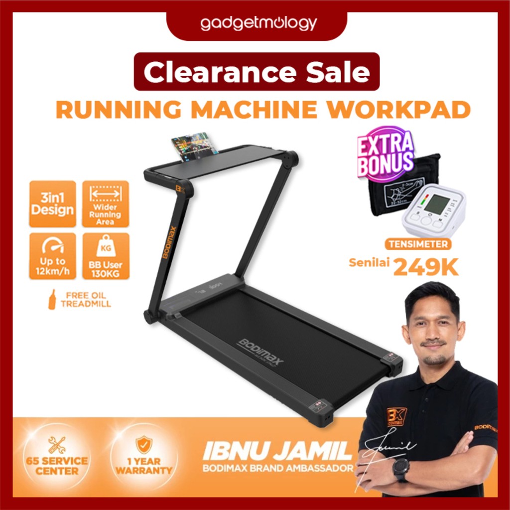 Jual BODIMAX WORK PAD - Treadmill Running Walking Pad 3 In 1 Alat ...