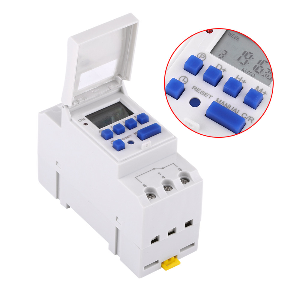 Jual LCD splay Weekly Programmable Electronic Relay Time 16 ON and OFF ...