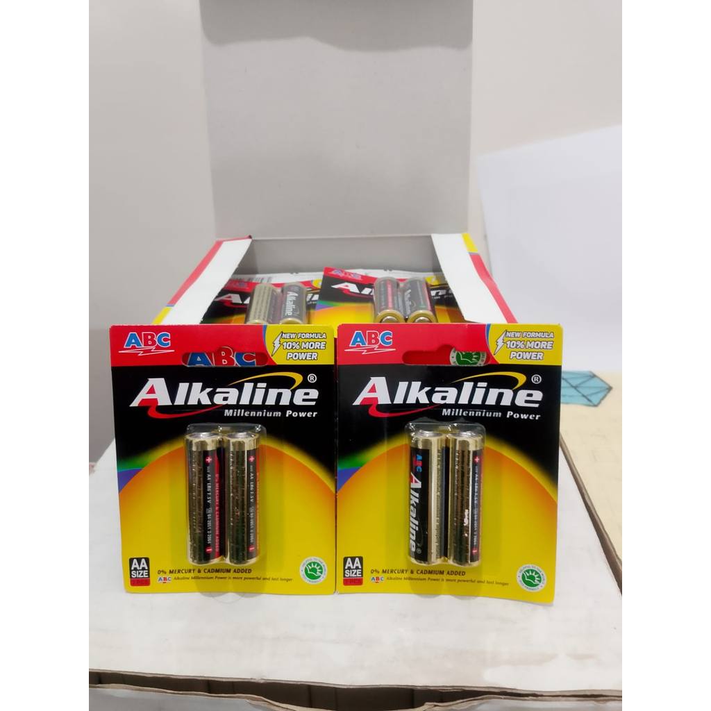 Jual 1 PACK ISI 2 BATERAI BATRE ABC ALKALINE AA A2 LR6 BATRE REMOTE SET ...