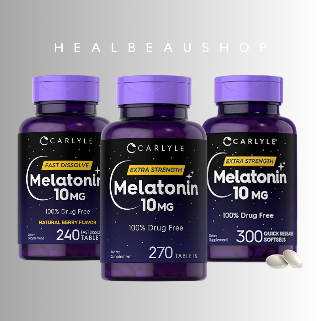 Jual Carlyle Melatonin 10mg Suplemen Insomnia Depresi Gelisah Ori USA ...
