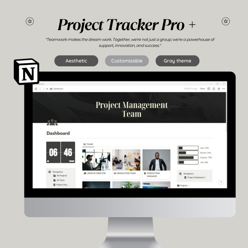 Jual Notion Project Management | Project Tracker Pro | Project ...