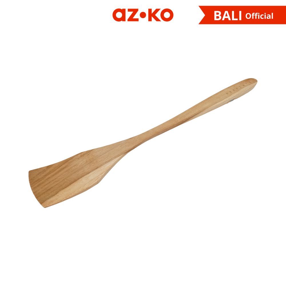 Jual AZKO Nicoles Natural Spatula Kayu - Cokelat Sendok Penggoreng Food ...