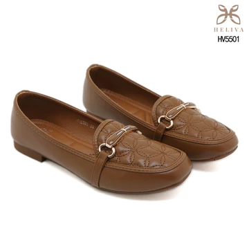 HELIVA ALZANA 1CM Flat Shoes Chain Metal Stylish HV5501