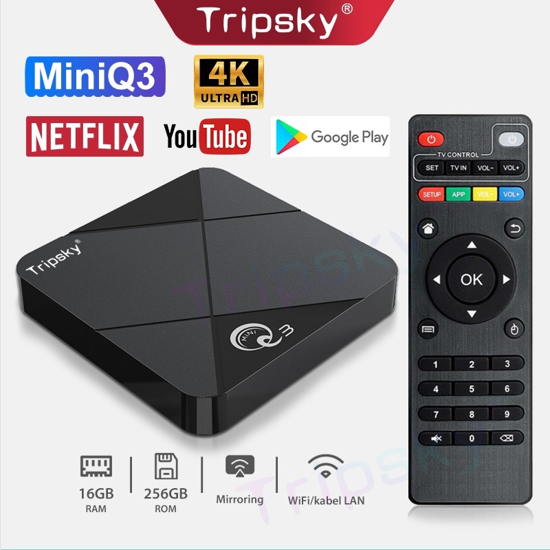 Jual JNDTECH MiniQ3 Android Tv Box 16gb Ram 256gb Rom Tv Box Android 14 ...