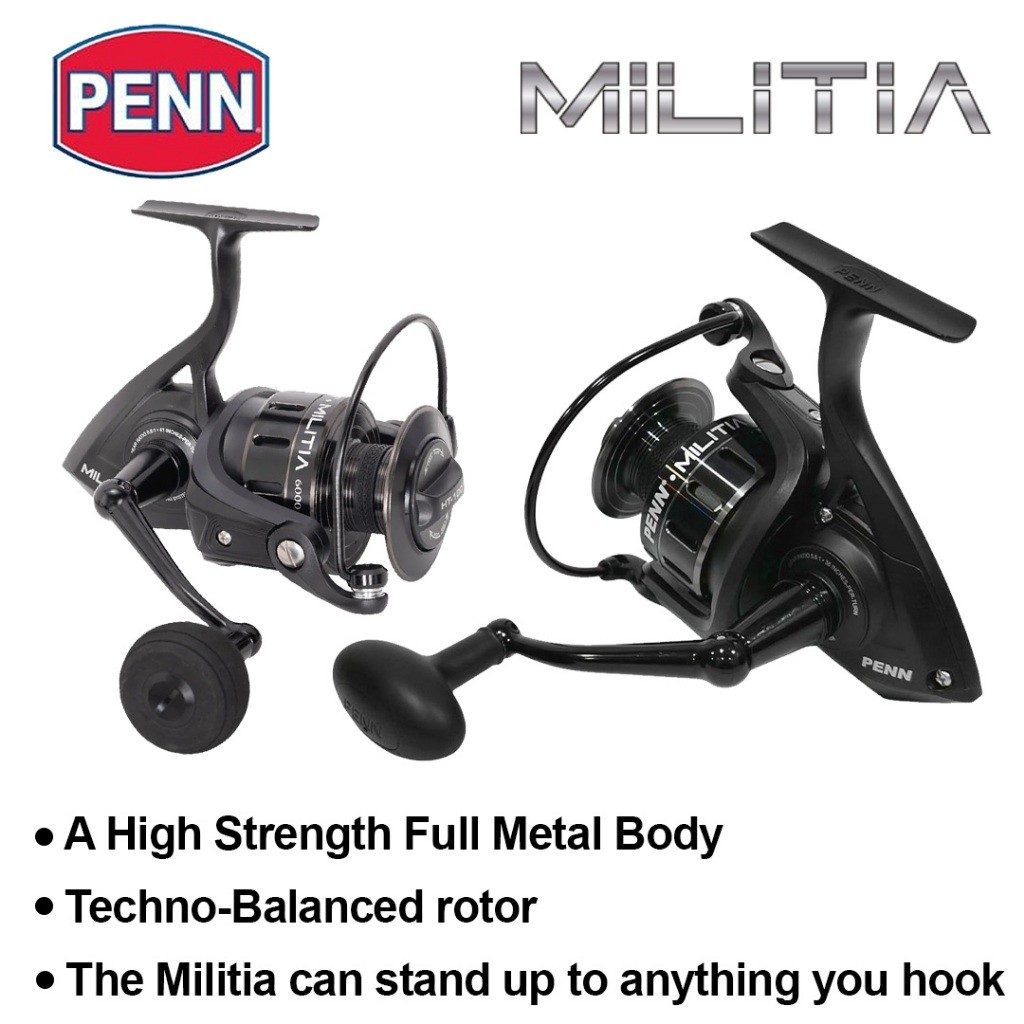 Jual PENN Reel Pancing MILITIA 4000 - 8000 Original Spinning Reel Full ...