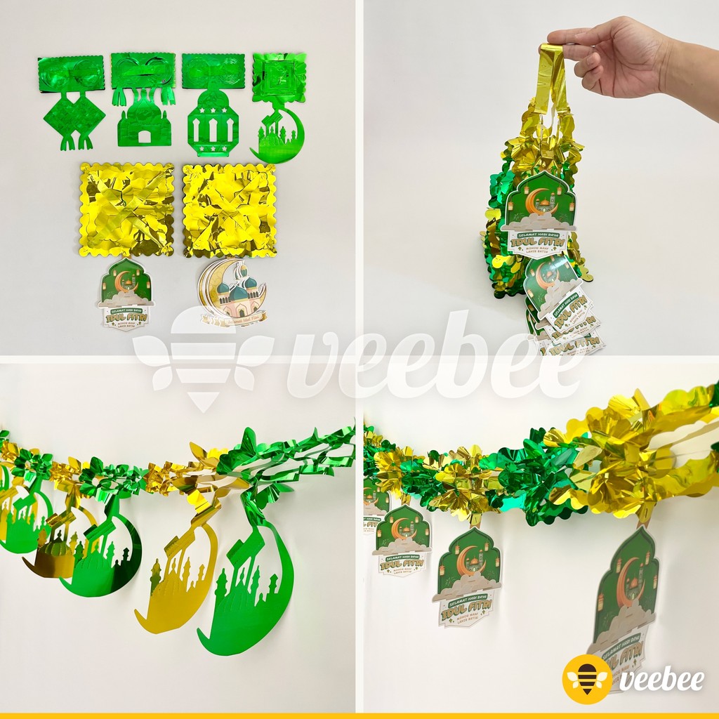 Garland Tarik Ketupat Masjid Lebaran Idul Fitri Hiasan Ruangan Indoor