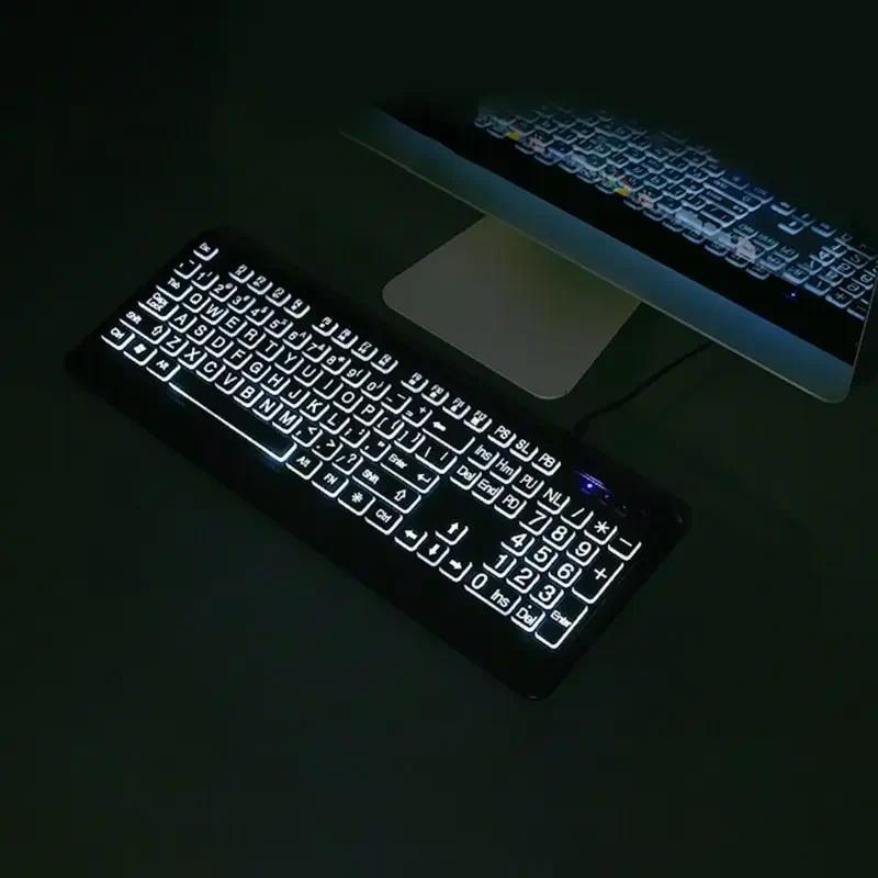 Jual Print Backlit Keyboard Large Wired USB Lighted Computer Keyboard ...