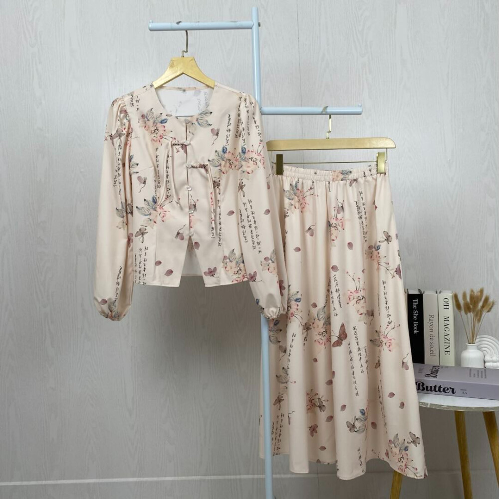 Jual CHICMORE Setelan wanita bergaya retro Tiongkok, atasan lengan ...