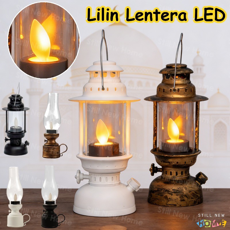 Lampu Lentera Ramadhan Dekorasi Minimalis Lampu LED Lampu Tidur Lilin Lentera LED Desain Osilasi Sumbu