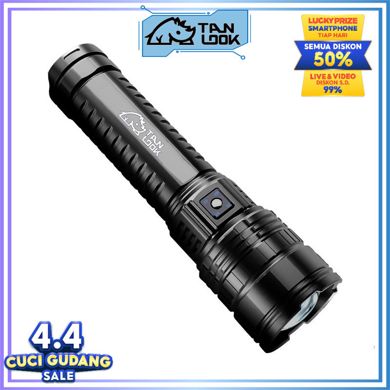 Jual TANLOOK Lampu Senter Led Cob Rechargeable / Senter LED laser white ...