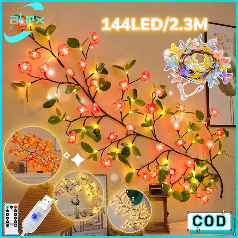 Jual 2.3M/144LED Lampu LED Model Pohon Bunga Ranting Lampu Bunga Dan ...