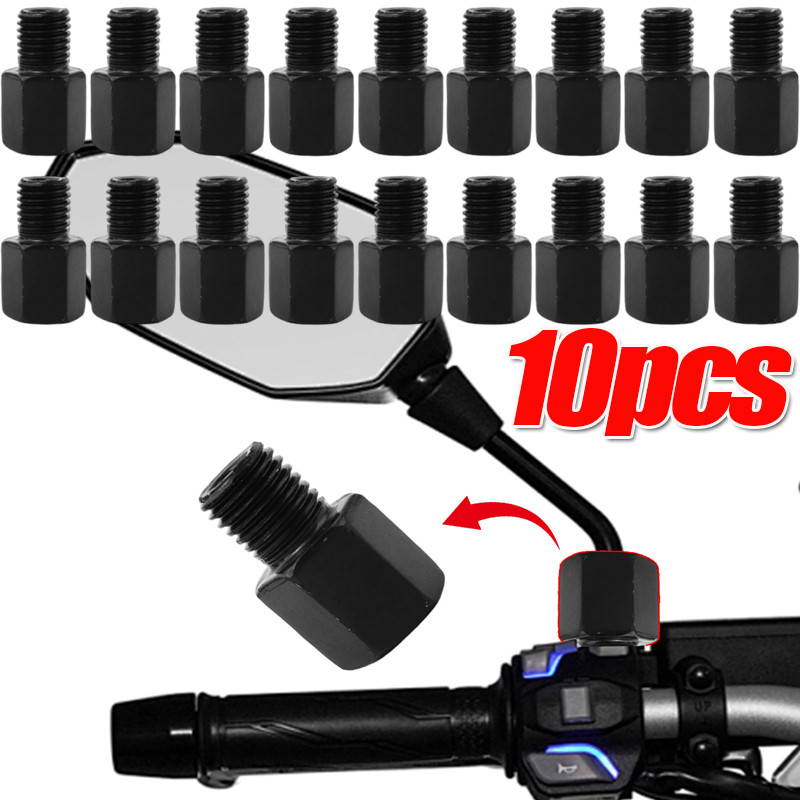 Jual Black Motorcycle Mirror Adapter Adaptor Screw Mirror Conversion ...