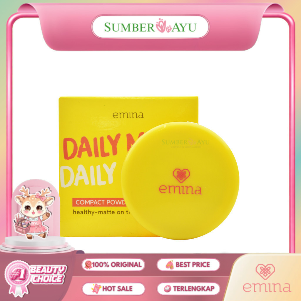 Jual SUMBER AYU | EMINA DAILY MATTE COMPACT POWDER | Shopee Indonesia