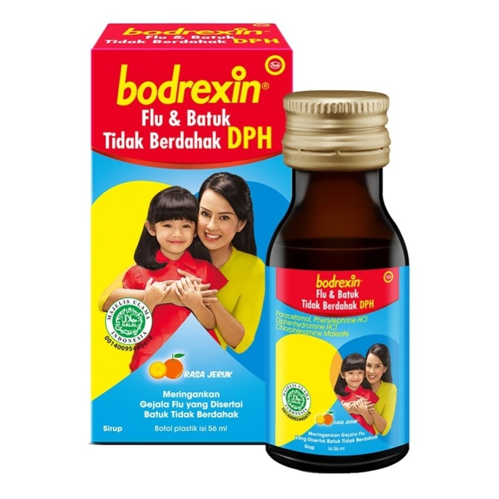 Jual BODREXIN FLU DAN BATUK TIDAK BERDAHAK DPH SYR 56ML | Shopee Indonesia