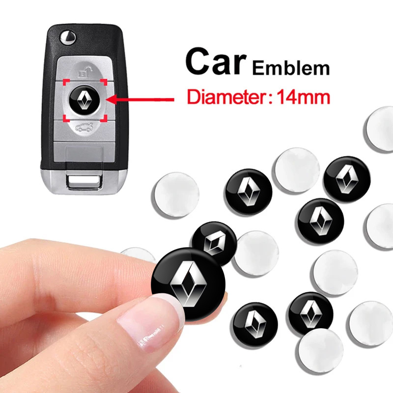 Jual 14mm Car Remote Control Key Badge Stickers For Renault ZOE QM6 ...