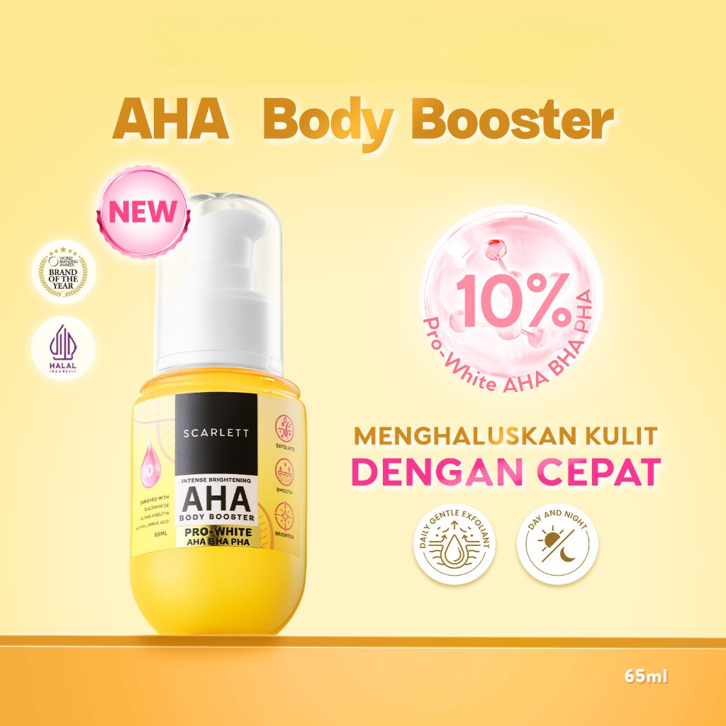 Jual SCARLETT Intense Brightening AHA Body Booster 10% AHA BHA PHA PRO ...
